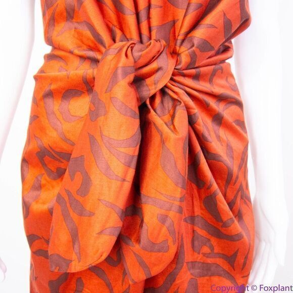 NEW Eloquii Tie Front‎ animal Printed Midi Dress, women's plus size 22 - Picture 10 of 16